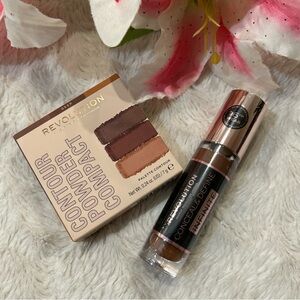 Revolution Contour Compact and Conceal Set - Deep Brown Tones